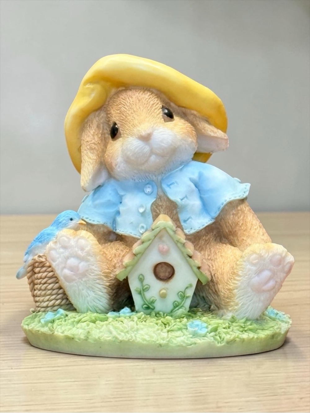 1995 ENESCO My Blushing Bunnies “Bless This Home” Bunny Figurine